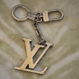 Louis Vuitton LV Initiales Bag Charm (Silver color ) Keychain